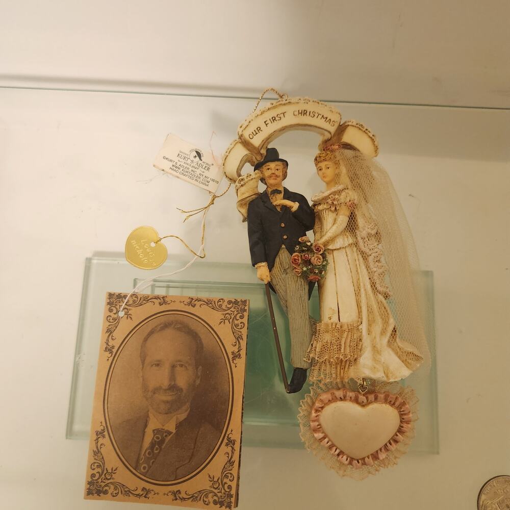 Vintage Kurt Adler Louis Nicole Victorian Style Our First Christmas Ornament